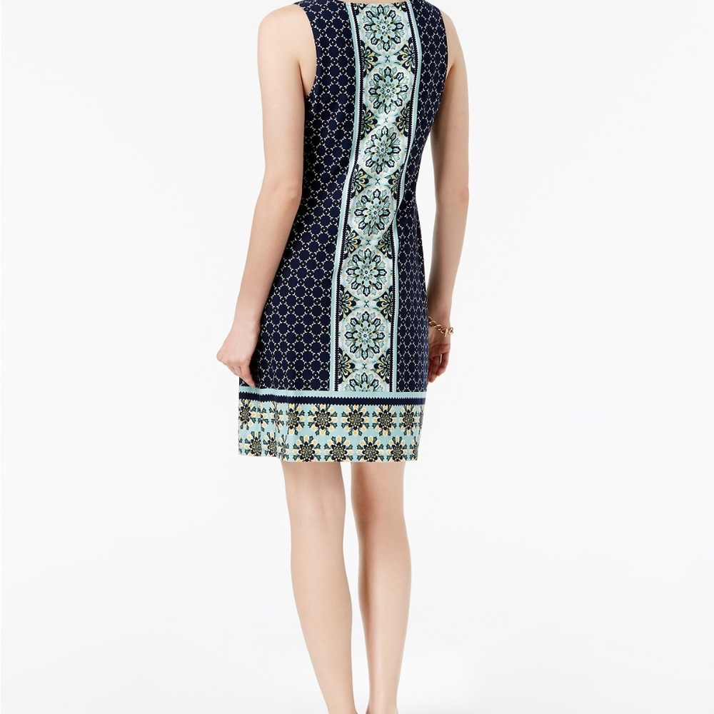 SALE! Charter Club Sleeveless Geo Border Dress NWT - Picture 2 of 6